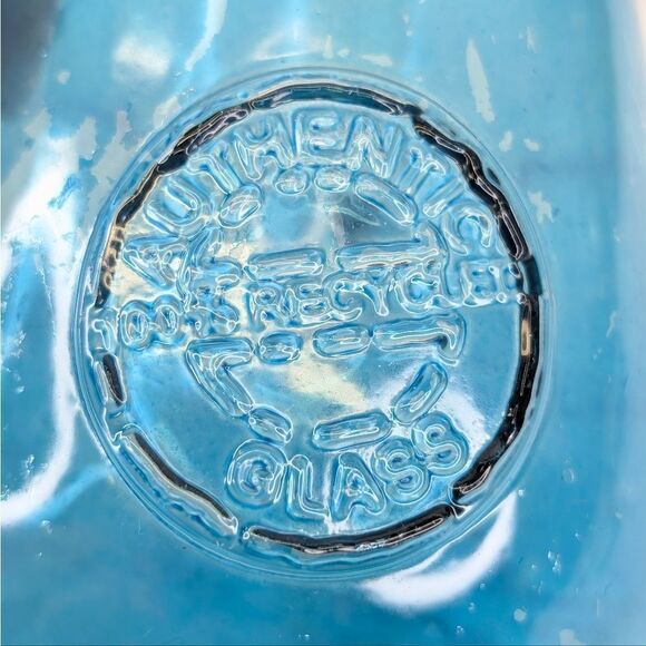 Authentic 100% Recycled Blue Glass (See My Other Teal Green Blue Glass) - Picture 3 of 9